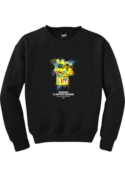 Ufc Despierta Tu Imstimo Guerrero Siyah Sweatshirt