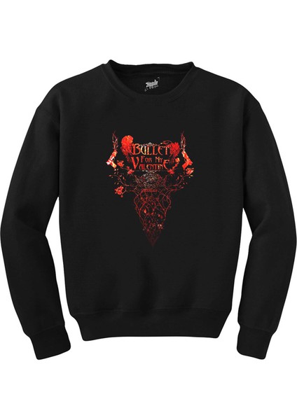 Bullet For My Valentine Rose Siyah Sweatshirt