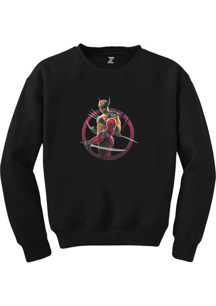 Deadpool Wolverine Movie Siyah Sweatshirt