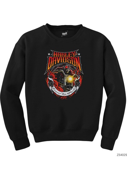 Harley Davidson Forever Two Wheels Siyah Sweatshirt