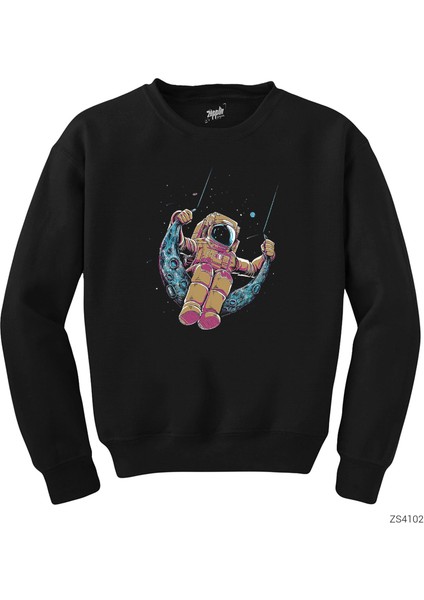 Sallanan Astranot Siyah Sweatshirt