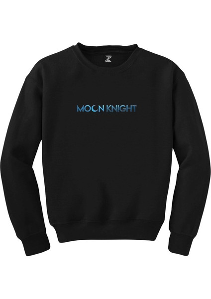 Moon Knight Text Siyah Sweatshirt