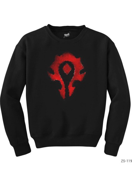 World Warcraft Logo Siyah Sweatshirt