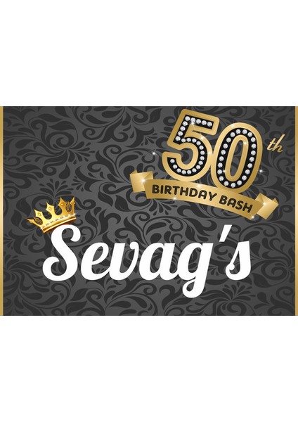 50 Yaş Doğum Günü Afişi 100X150 cm