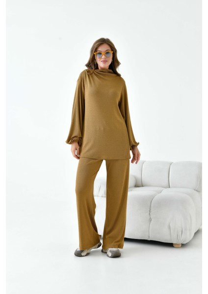 Kadın Dokuma İkili Takım Camel 30971