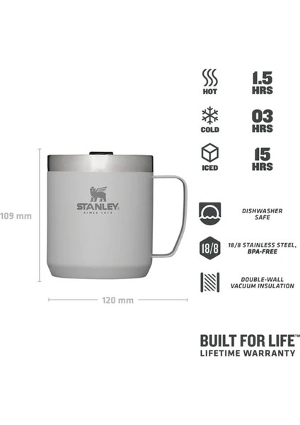 The Legendary Camp Mug Kapaklı Termos Bardak 0.35L 12OZ - Ash fiyatları