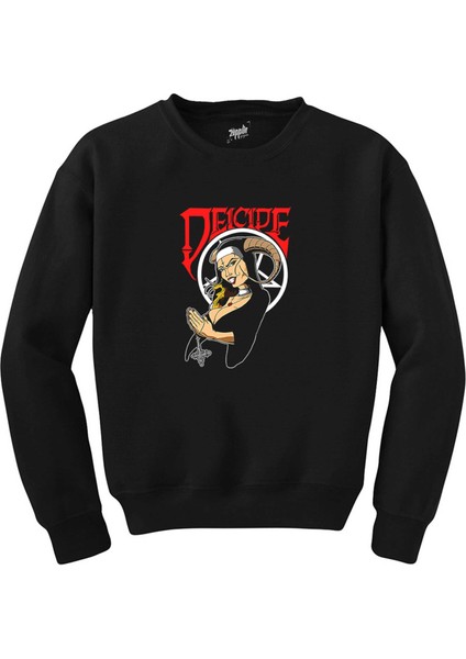 Deicide Illustrator Siyah Sweatshirt