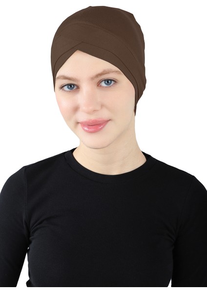 ST060-ÇAPRAZ Geçme Bone 07 Koyu Kahve