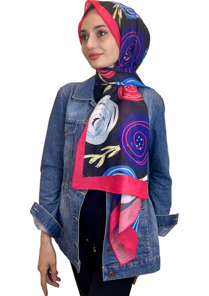 Pamuklu Şal - Desenli Ince Sezonluk Pamuk Soft Şal 01002