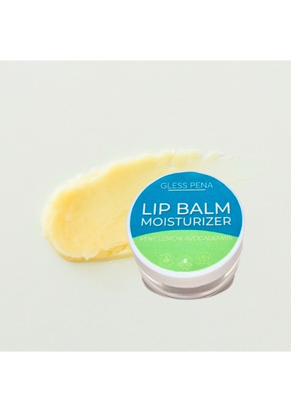 Avokado, Limon ve Nane Yağı Özlü Nemlendirici Etkili Doğal Dudak Kremi Lip Balm 5 ml