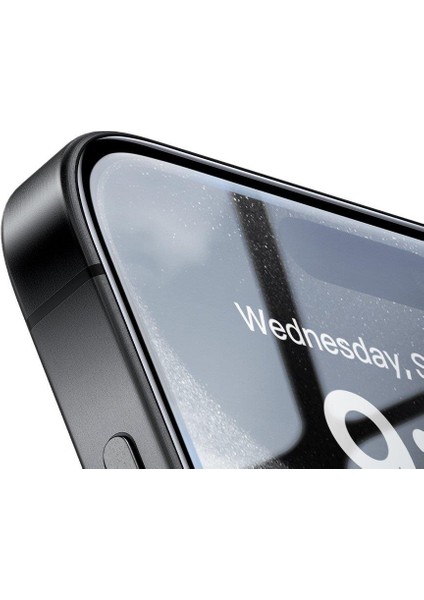 iPhone 16 Pro (6.3) Hayalet Kırılmaz Cam Tam Kaplayan Ekran Koruyucu