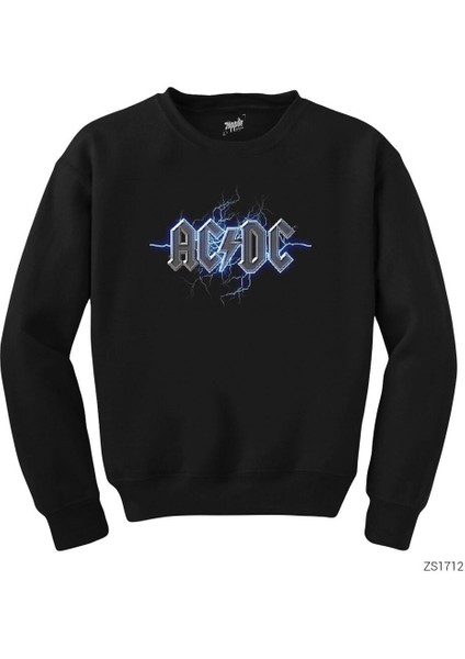 Ac Dc Electricity Siyah Sweatshirt
