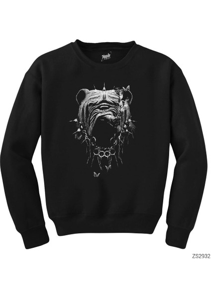 Smoke Pitbull Siyah Sweatshirt