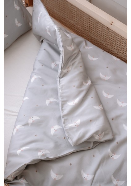 Minik Aylı Organik Tek Kişilik Nevresim Takımı (160X220) - Mini Moons