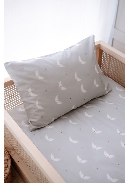 Minik Aylı Organik Tek Kişilik Nevresim Takımı (160X220) - Mini Moons