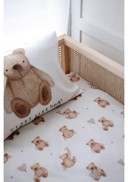 Pofuduk Ayılı Organik Tek Kişilik Nevresim Takımı (160X220) - Fluffy Bear fiyatları