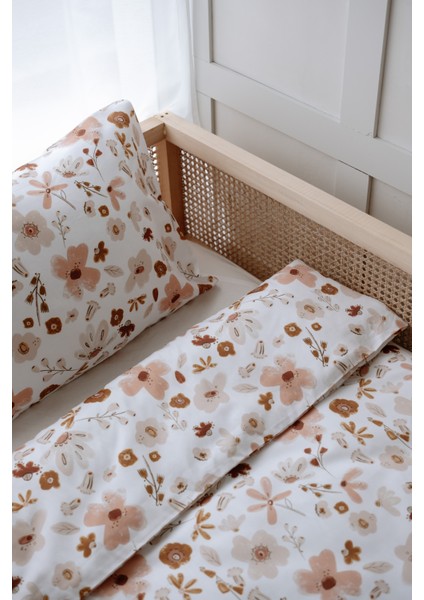 Çiçek Bahçesi Organik Tek Kişilik Nevresim Takımı (160X220) - Floral Joys