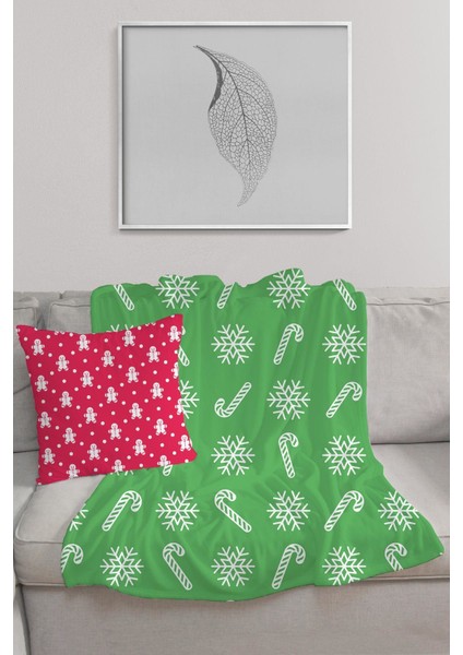 Yeni Yıla Özel Battaniye ve Yastık & Kırlent Seti 106403