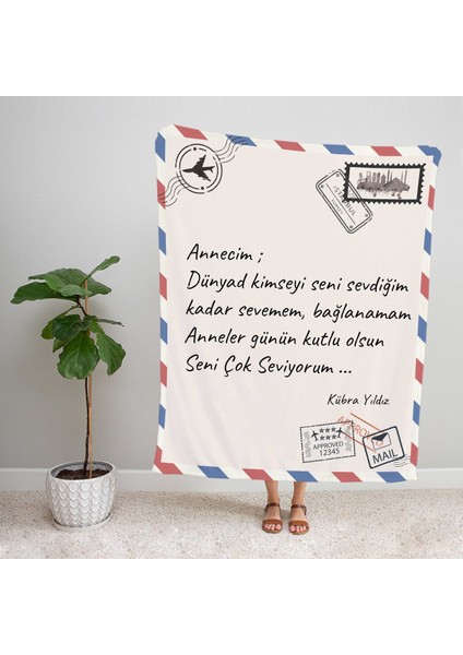 Kişiye Özel Mesajlı Mektup Battaniyesi 90427 modelleri