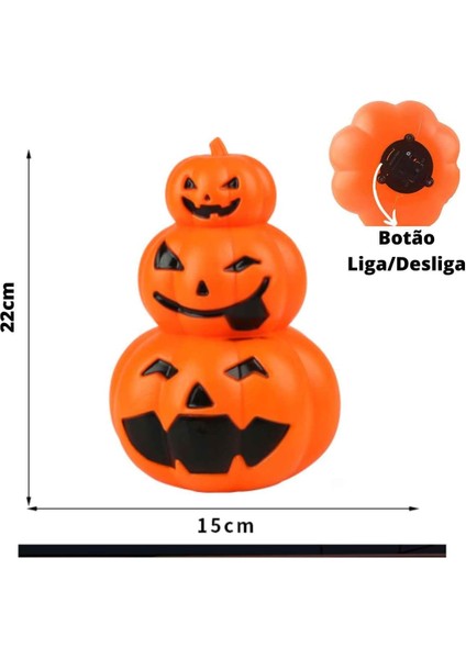 Halloween Bal Kabağı 3 Lü Işıklı 22 cm fiyatları