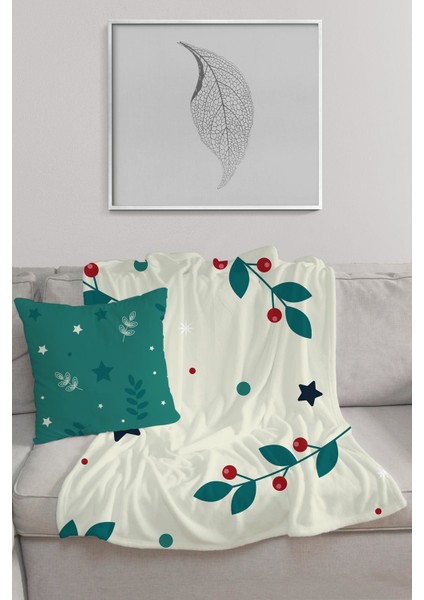 Yeni Yıla Özel Battaniye ve Yastık & Kırlent Seti 106416