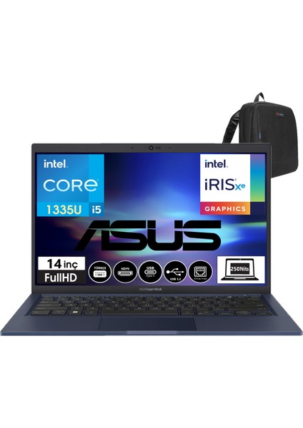 Expertbook B1402CVA B1 Intel Core İ5-1335U 48GB 1tb SSD 14" Fhd WINDOWS11HOME Taşınabilir Bilgisayar AI516512B0D35+WEBLEGELSINÇANTA