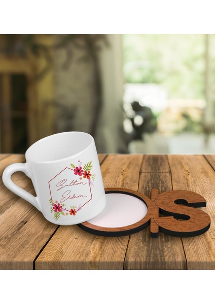 Kişiye Özel Türk Kahvesi Fincanı ve Harfli Fincan Altlığı 101346
