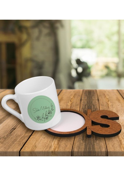 Kişiye Özel Türk Kahvesi Fincanı ve Harfli Fincan Altlığı 101167
