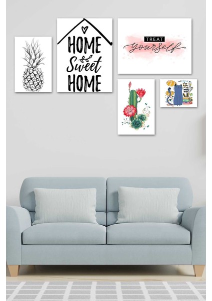 Home Sweet Home 5'li Tablo Seti 87925
