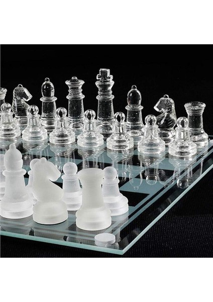 Glass Chess Cam Satranç Takımı 20x20cm