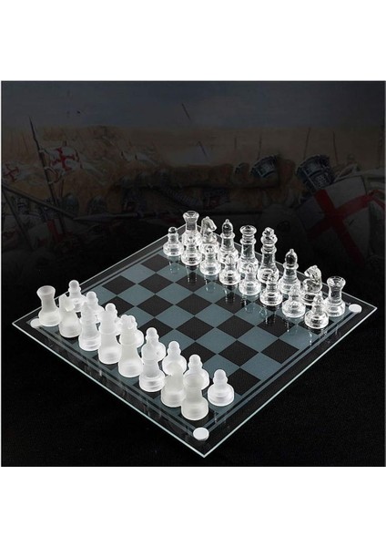 Glass Chess Cam Satranç Takımı 20x20cm