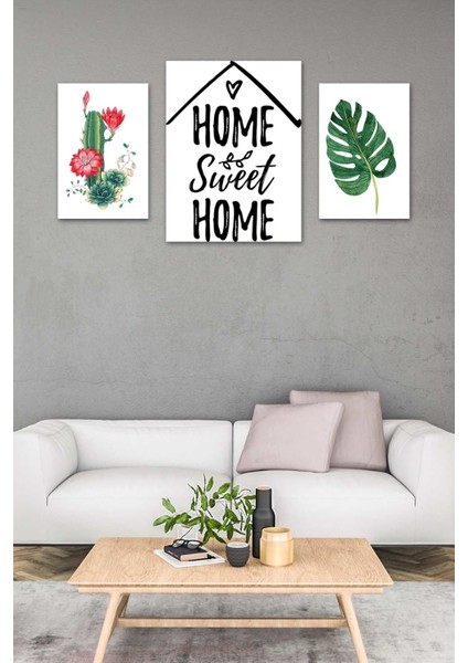 Home Sweet Home 3'lü Tablo Seti 87923