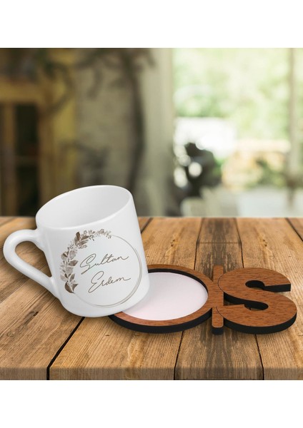 Kişiye Özel Türk Kahvesi Fincanı ve Harfli Fincan Altlığı 101460