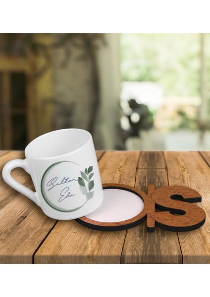 Kişiye Özel Türk Kahvesi Fincanı ve Harfli Fincan Altlığı 101451