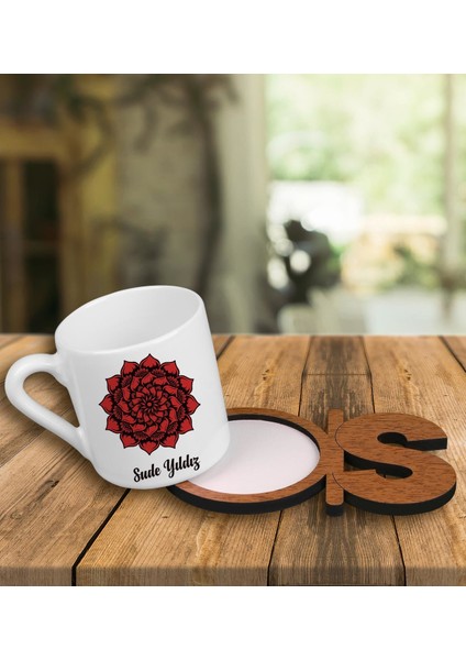 Kişiye Özel Türk Kahvesi Fincanı ve Harfli Fincan Altlığı 101233