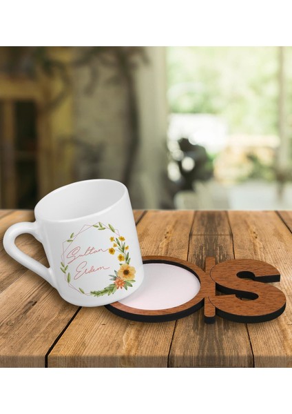 Kişiye Özel Türk Kahvesi Fincanı ve Harfli Fincan Altlığı 101378