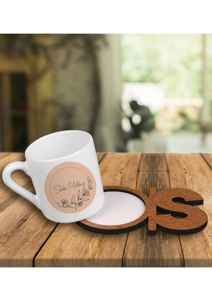Kişiye Özel Türk Kahvesi Fincanı ve Harfli Fincan Altlığı 101165