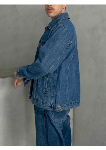 Erkek Oversize Denim Ceket