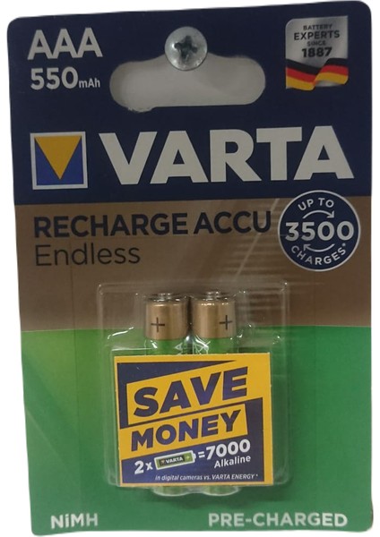 Varta Recherge Accu Endless Aaa 550 Mah