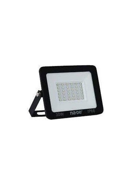 Nade Grassias Slim 30W Led Projektör 6500K Siyah Kasa