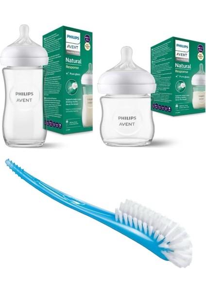 Yenidoğan Cam Biberon Seti Temizlik Fırçalı
