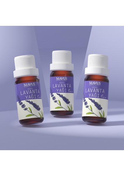 Lavanta Uçucu Yağı 3'lü Set 10 ml %100 Saf ve Doğal (Lavender Essentıal Oıl)