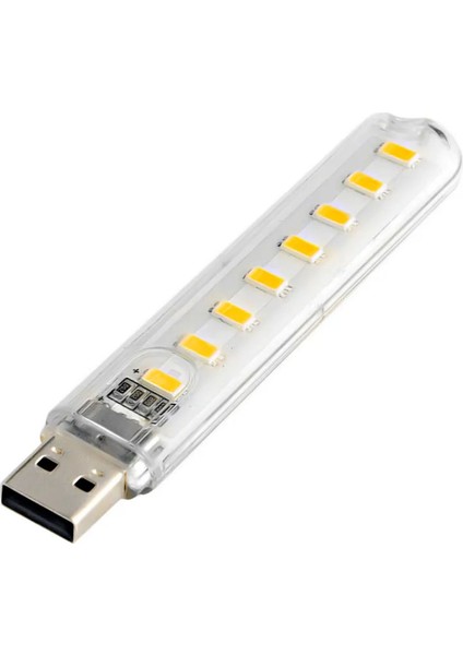 Taşınabi̇li̇r 8 Ledli̇ Flash USB LED Işık Kitap Okuma Gece Lambası - FC805