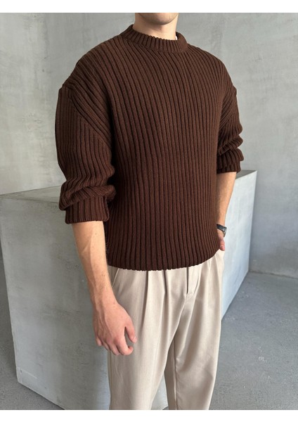 Erkek Fitilli Örme Oversize Kazak modelleri