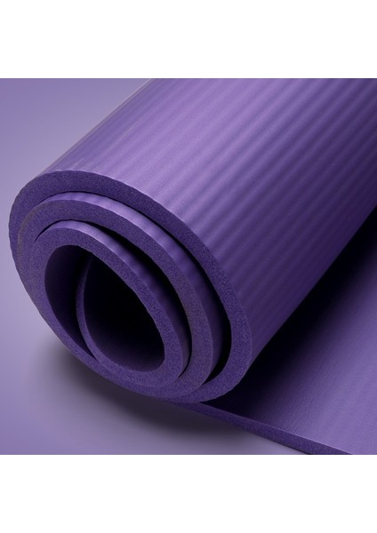 EGZERSİZ MATI MOR 180X60X1CM Ekstra Kalın Yüksek Yoğunluklu Yırtılmaz Egzersiz Yoga Minderi Ve Taşıma Kayışı