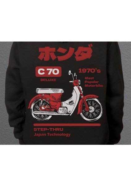 Kore C70 1970 Most Popular Motorbike Motorsiklet Sweatshirt Unisex Kapüşonlu Hoodie modelleri