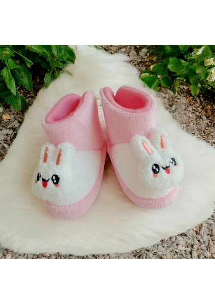 Tavsan Figürlü Pembe Kız Çocuk Pandufu