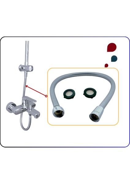 A3343901YP Spiral Chromolux 60 cm Kolon Robot Duşlar İçin