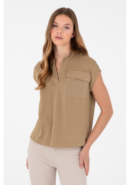 Kadın Haki Tişört 50281814-VR027