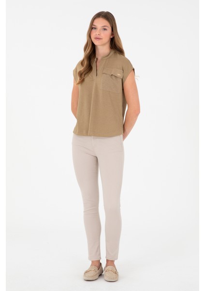 Kadın Haki Tişört 50281814-VR027 fırsatları